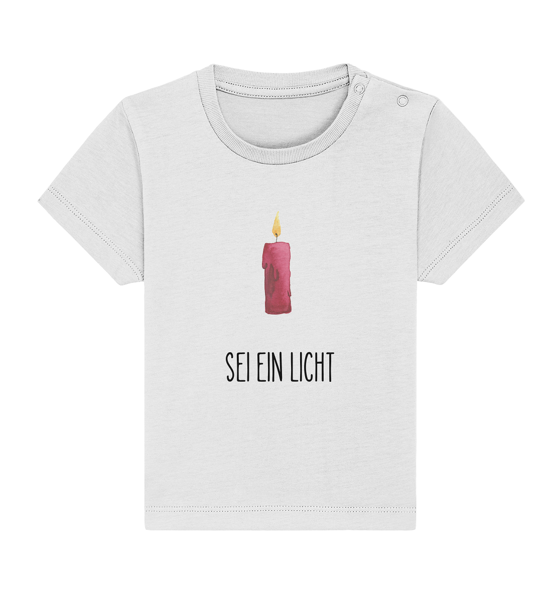 Sei ein Licht - Baby Organic Shirt - wertvoll und geliebt 