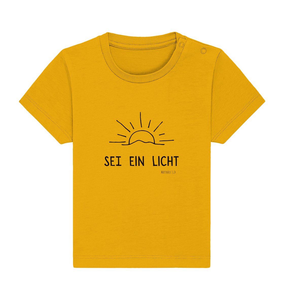 Sei ein Licht - Baby Organic Shirt - wertvoll und geliebt 