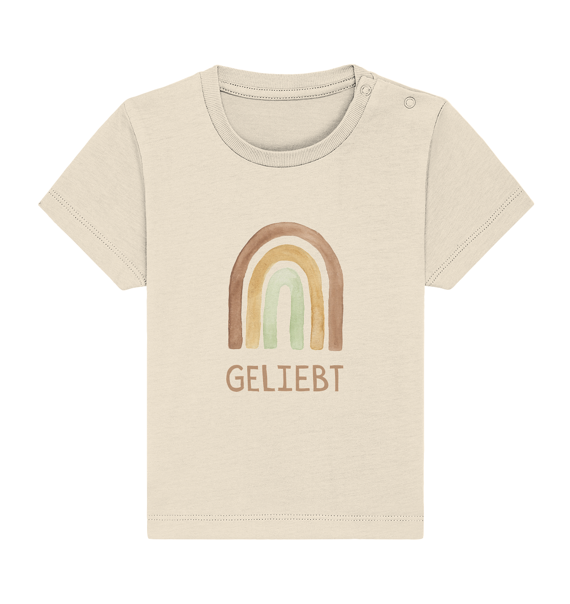 Geliebt Regenbogen grün - Baby Organic Shirt - wertvoll und geliebt 