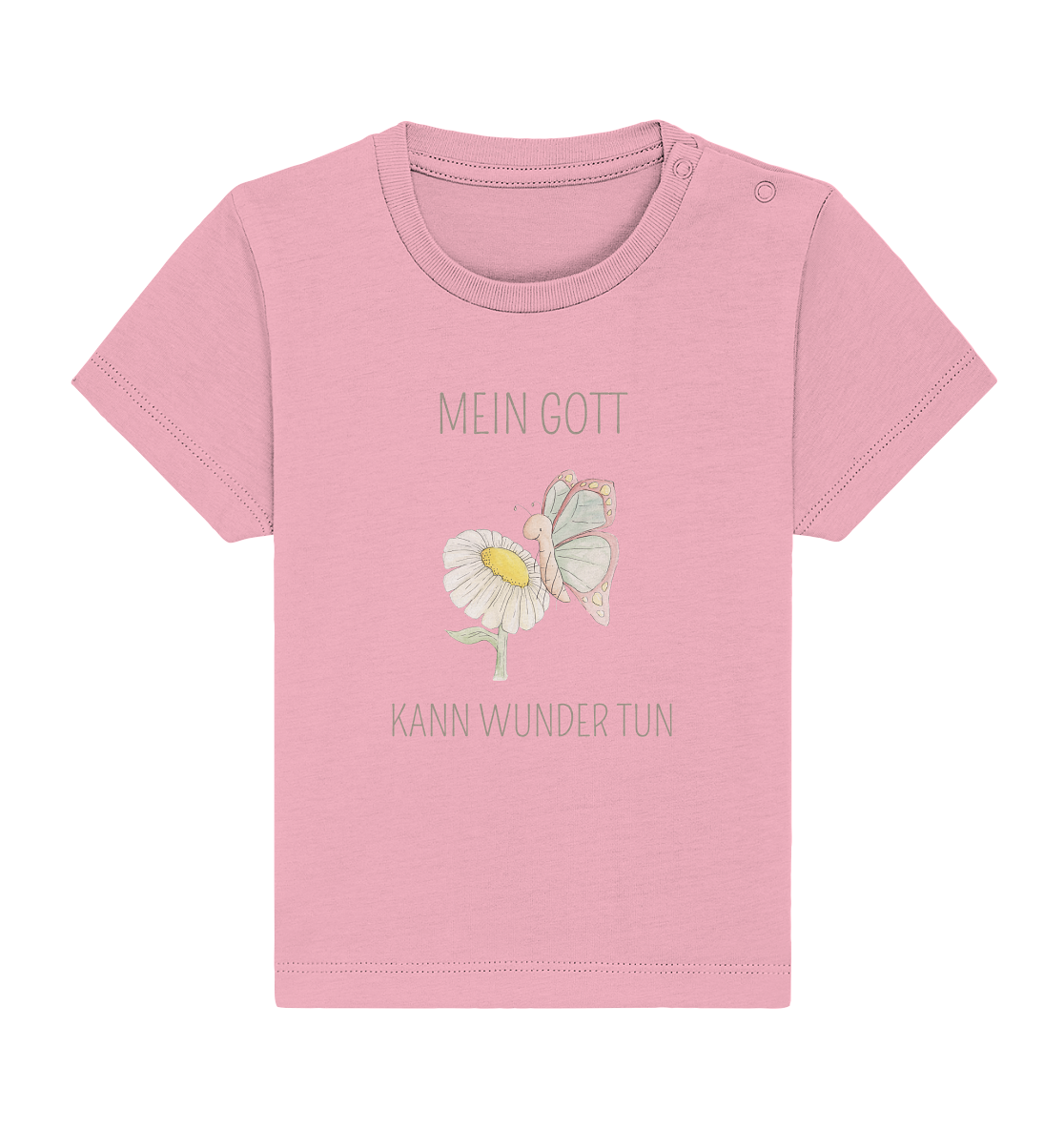 Mein Gott kann Wunder tun - Baby Organic Shirt - wertvoll und geliebt 