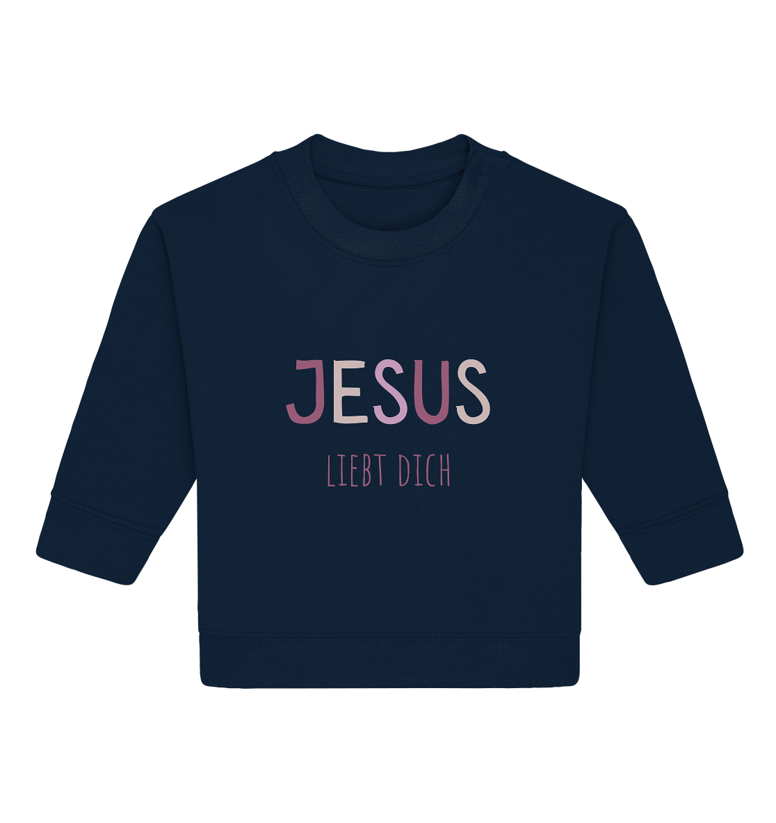 Jesus liebt dich Mädchen - Baby Organic Sweatshirt - wertvoll und geliebt 