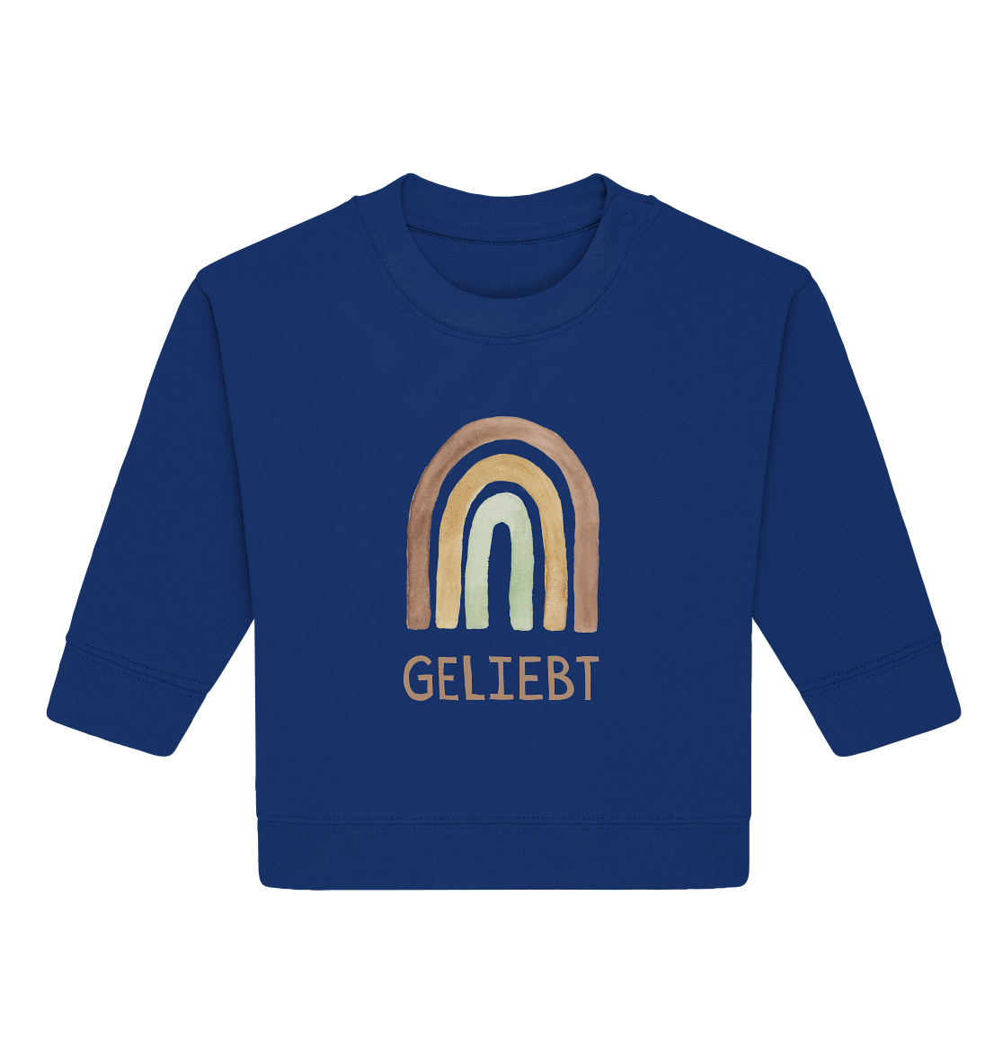 Geliebt Regenbogen grün - Baby Organic Sweatshirt - wertvoll und geliebt 