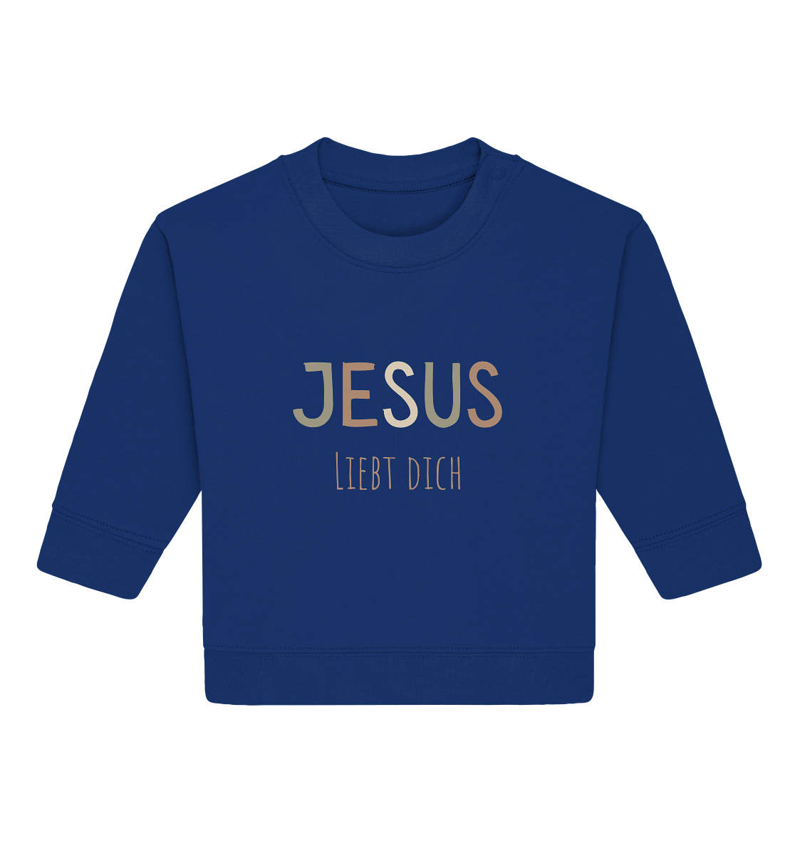 Jesus liebt dich Jungen - Baby Organic Sweatshirt - wertvoll und geliebt 