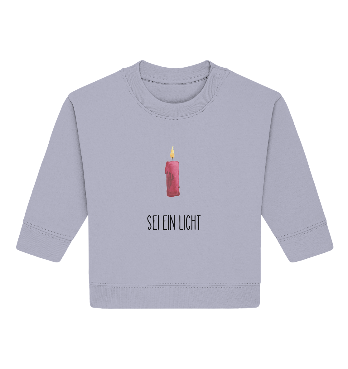 Sei ein Licht - Baby Organic Sweatshirt - wertvoll und geliebt 