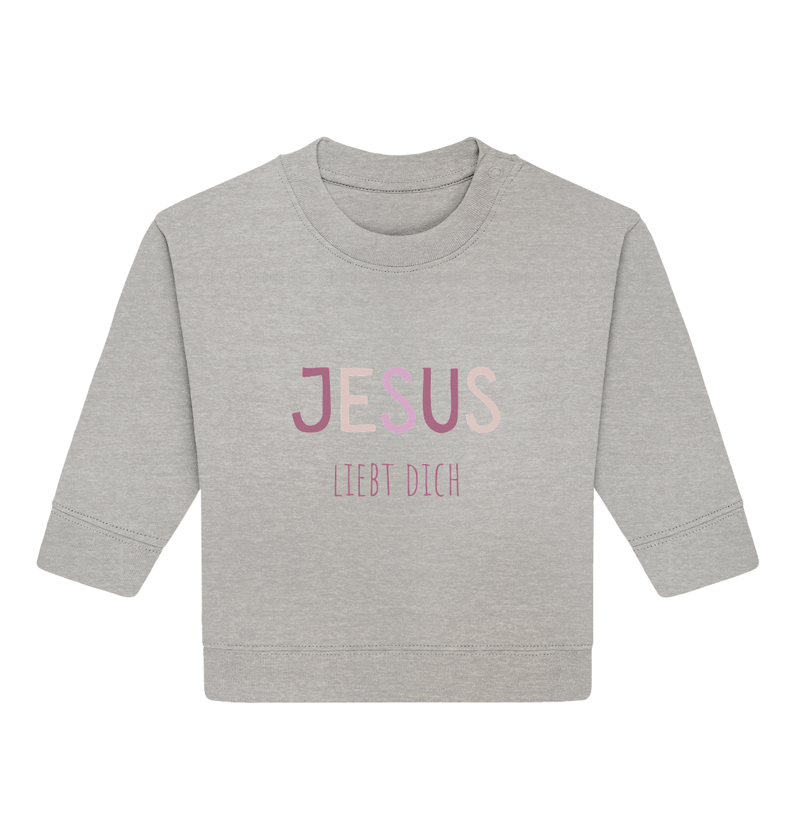 Jesus liebt dich Mädchen - Baby Organic Sweatshirt - wertvoll und geliebt 