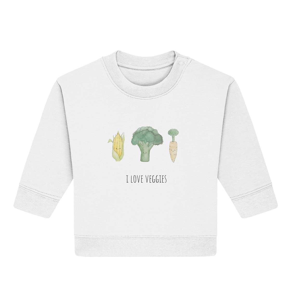I love veggies - Baby Organic Sweatshirt - wertvoll und geliebt 