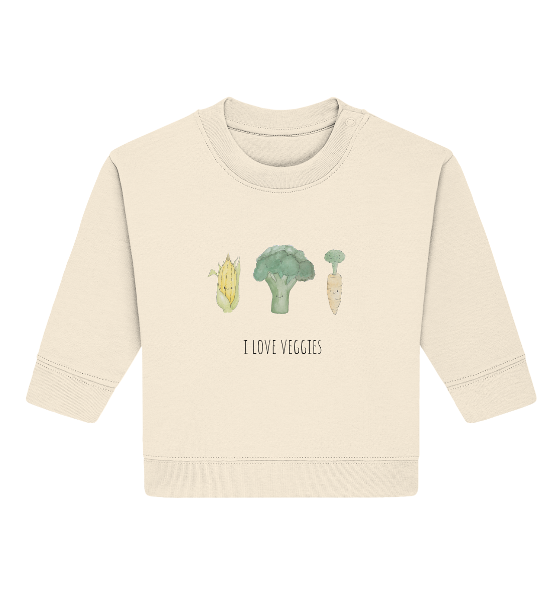I love veggies - Baby Organic Sweatshirt - wertvoll und geliebt 