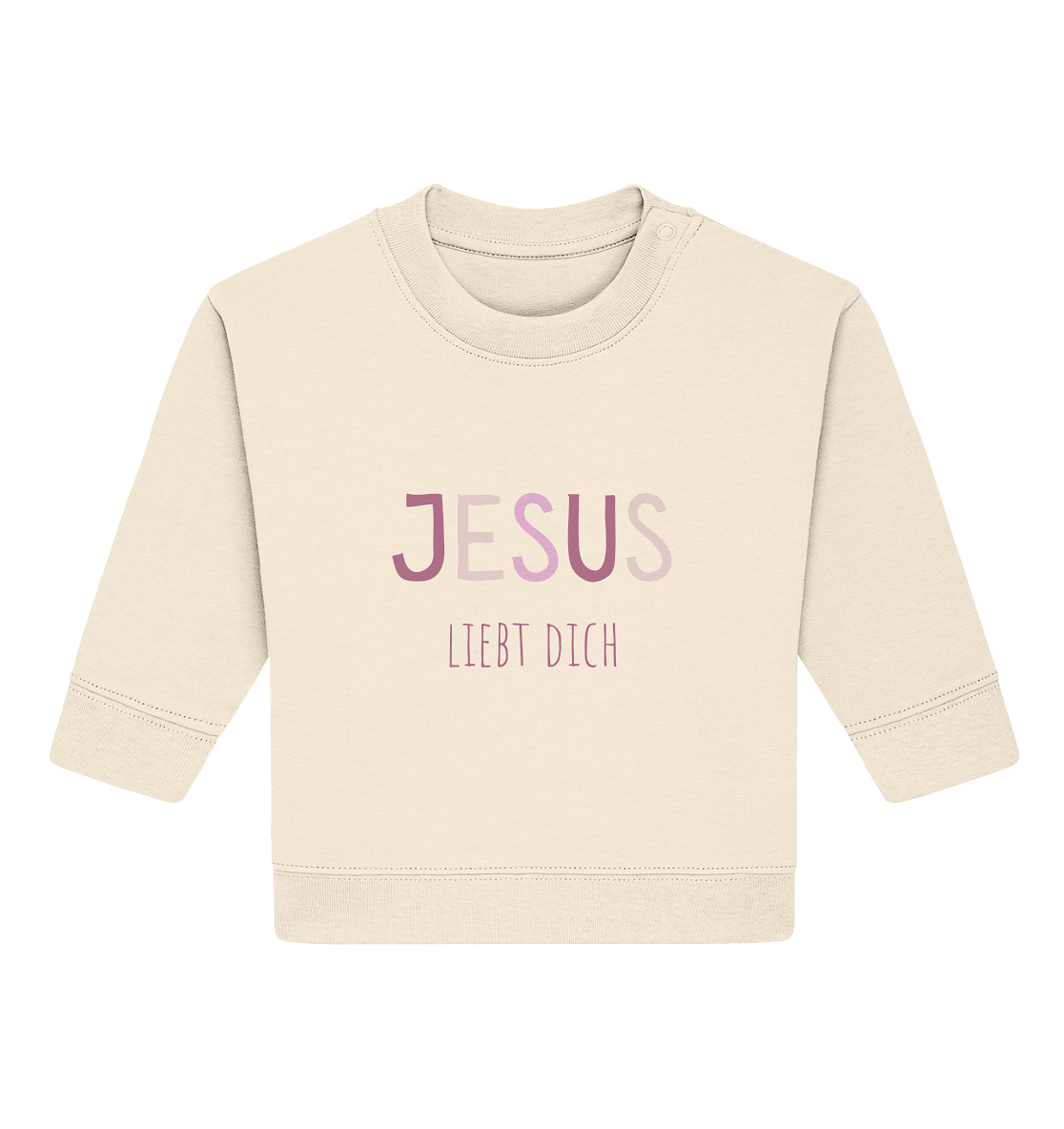 Jesus liebt dich Mädchen - Baby Organic Sweatshirt - wertvoll und geliebt 
