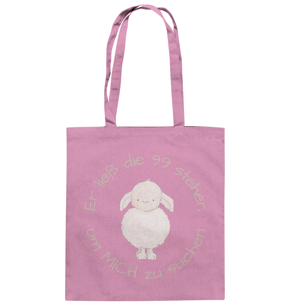 Er ließ die 99 stehen um Mich zu suchen - Baumwolltasche - wertvoll und geliebt 