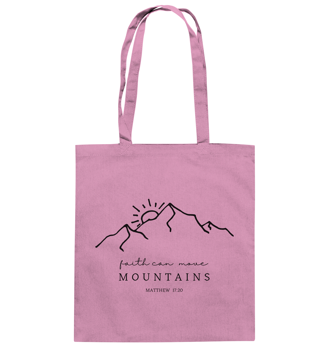Faith can move mountains - Baumwolltasche - wertvoll und geliebt 