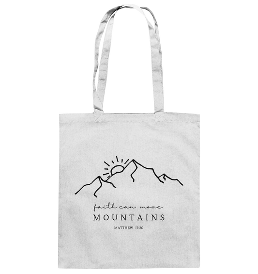 Faith can move mountains - Baumwolltasche - wertvoll und geliebt 