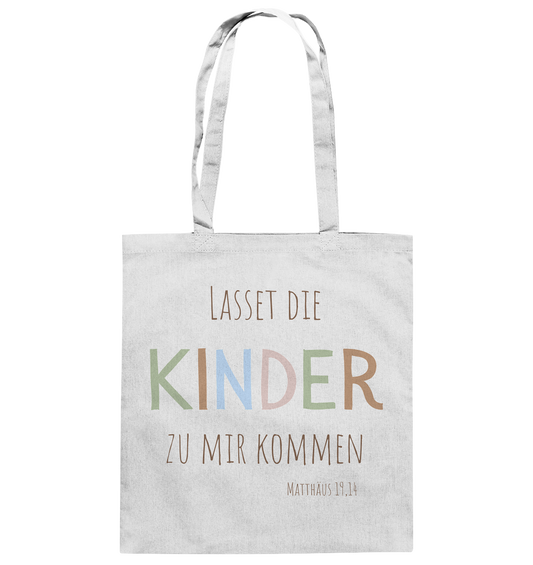 Lasset die Kinder zu mir kommen - Baumwolltasche - wertvoll und geliebt 