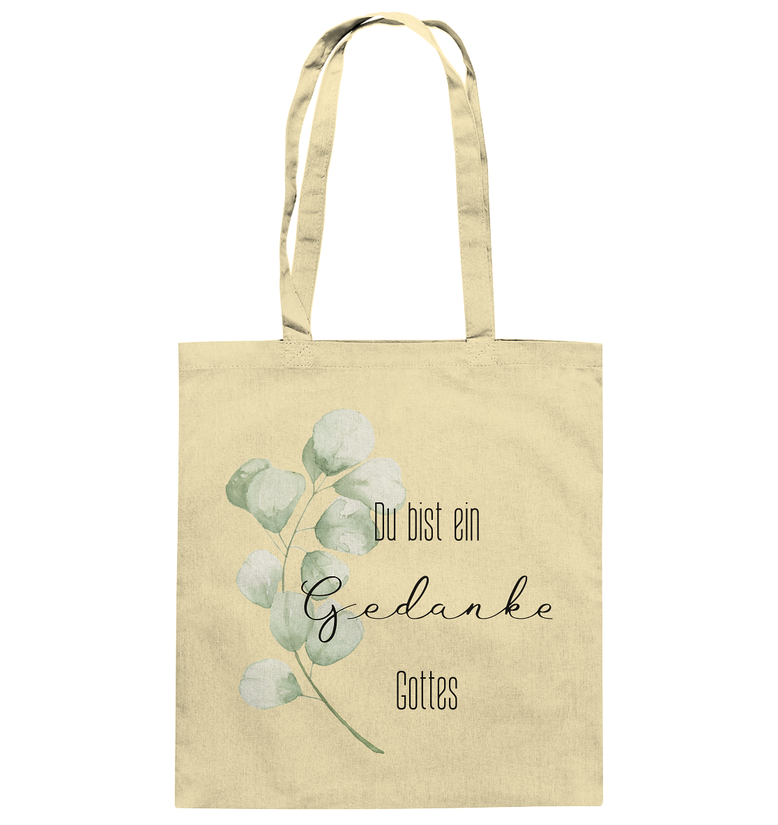 Du bist ein Gedanke Gottes - Baumwolltasche - wertvoll und geliebt 