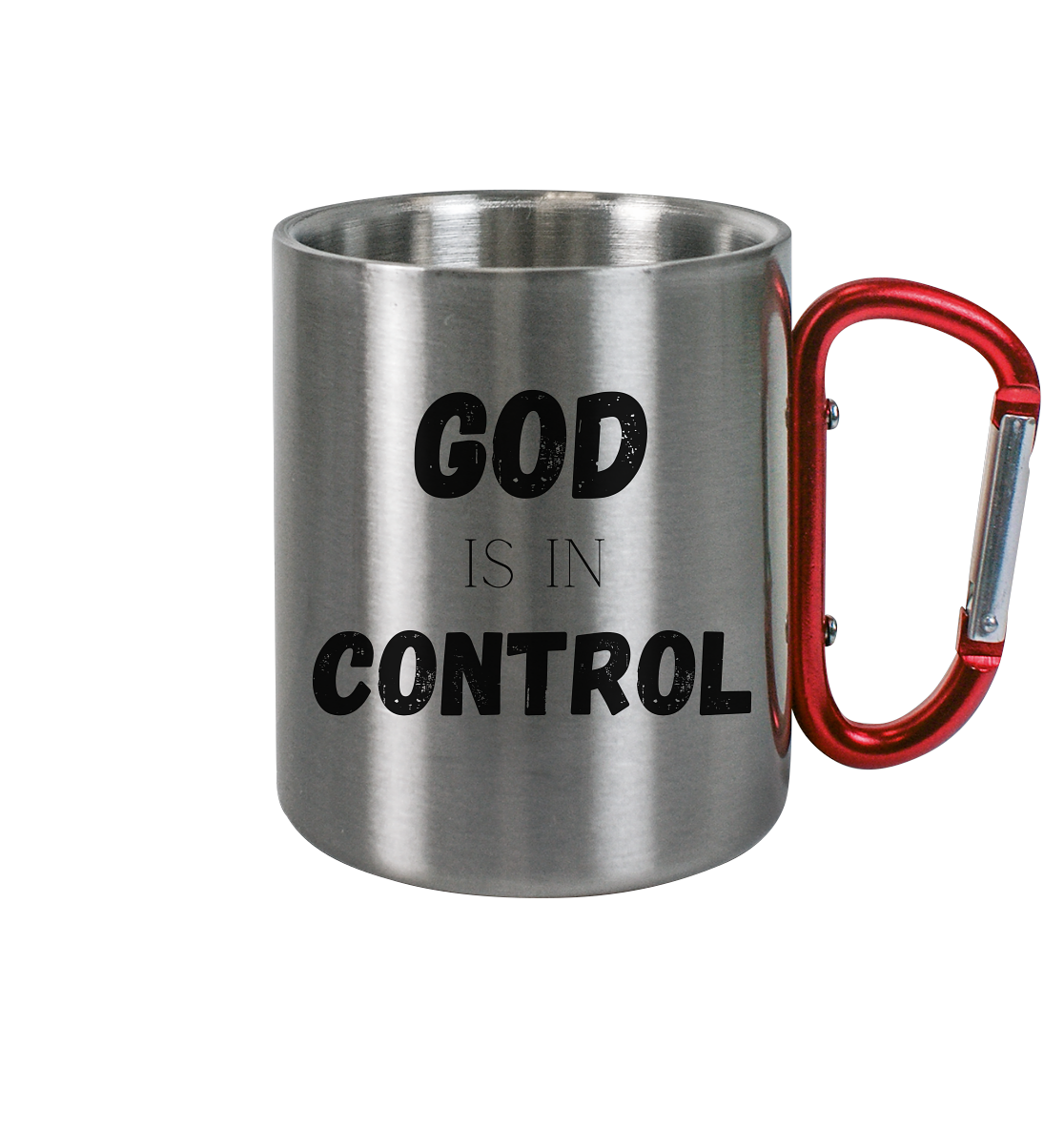 God is in control H - Edelstahl Tasse - wertvoll und geliebt 