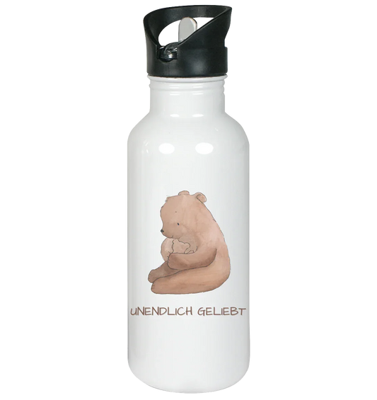 Unendlich geliebt - Edelstahl-Trinkflasche - wertvoll und geliebt 
