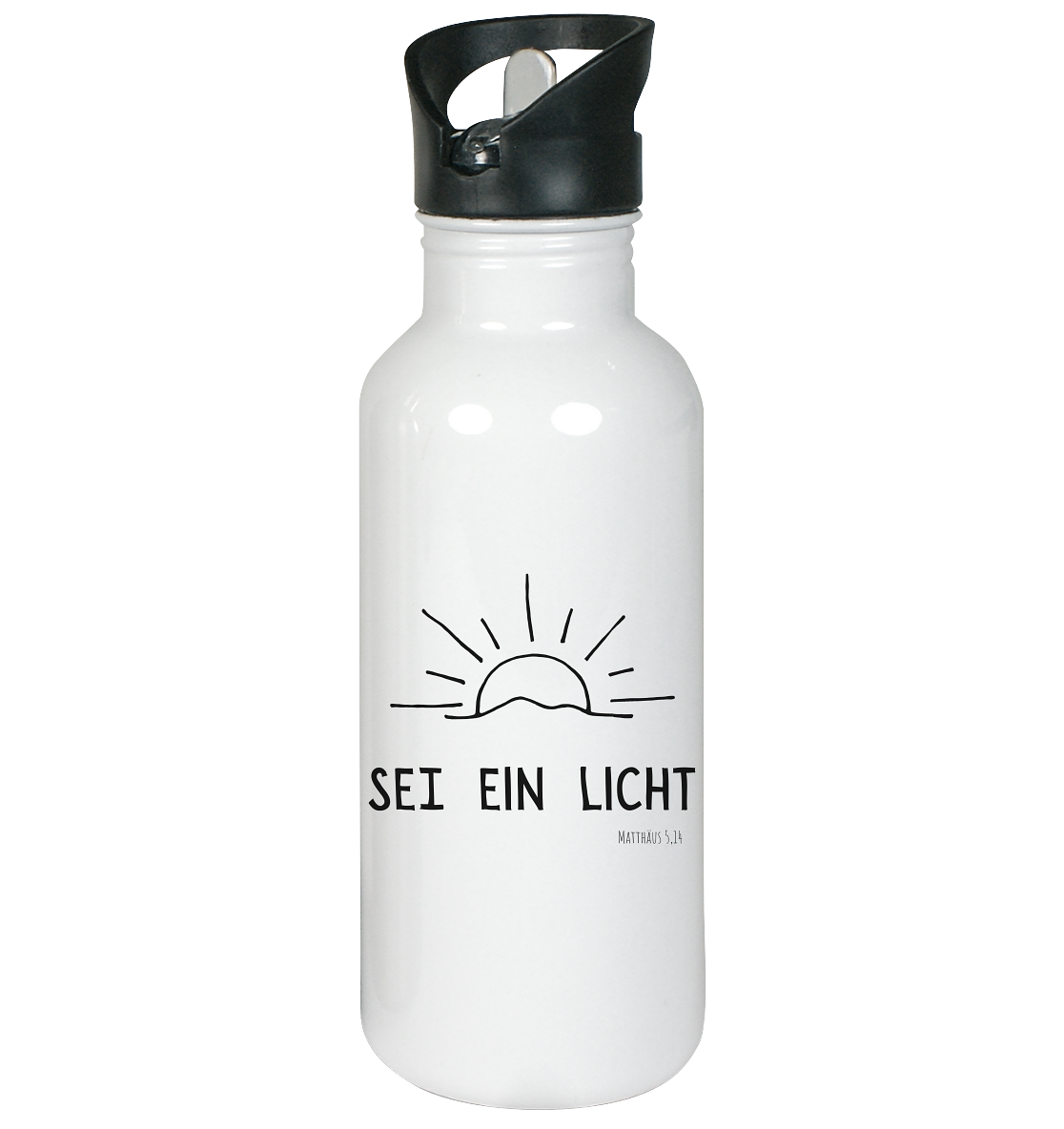 Sei ein Licht - Edelstahl-Trinkflasche - wertvoll und geliebt 
