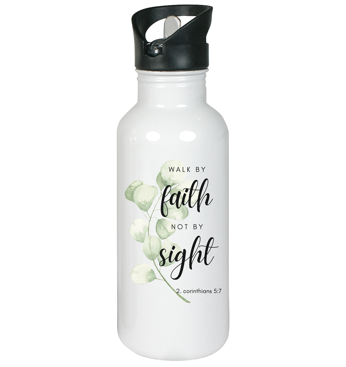 Walk by faith - Edelstahl-Trinkflasche - wertvoll und geliebt 