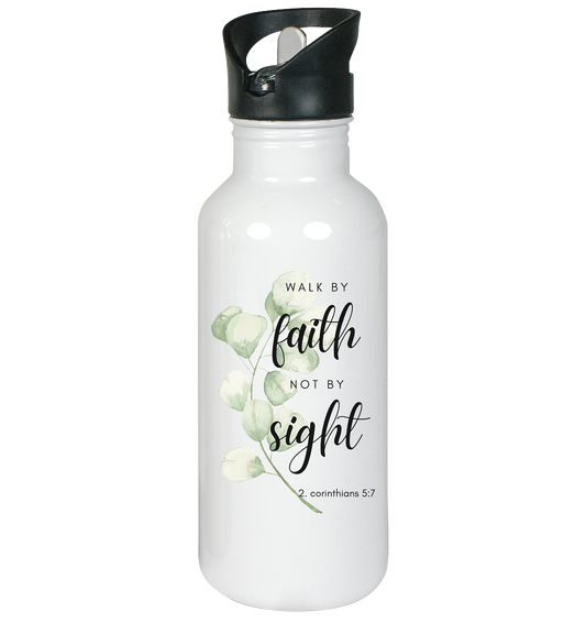 Walk by faith - Edelstahl-Trinkflasche - wertvoll und geliebt 