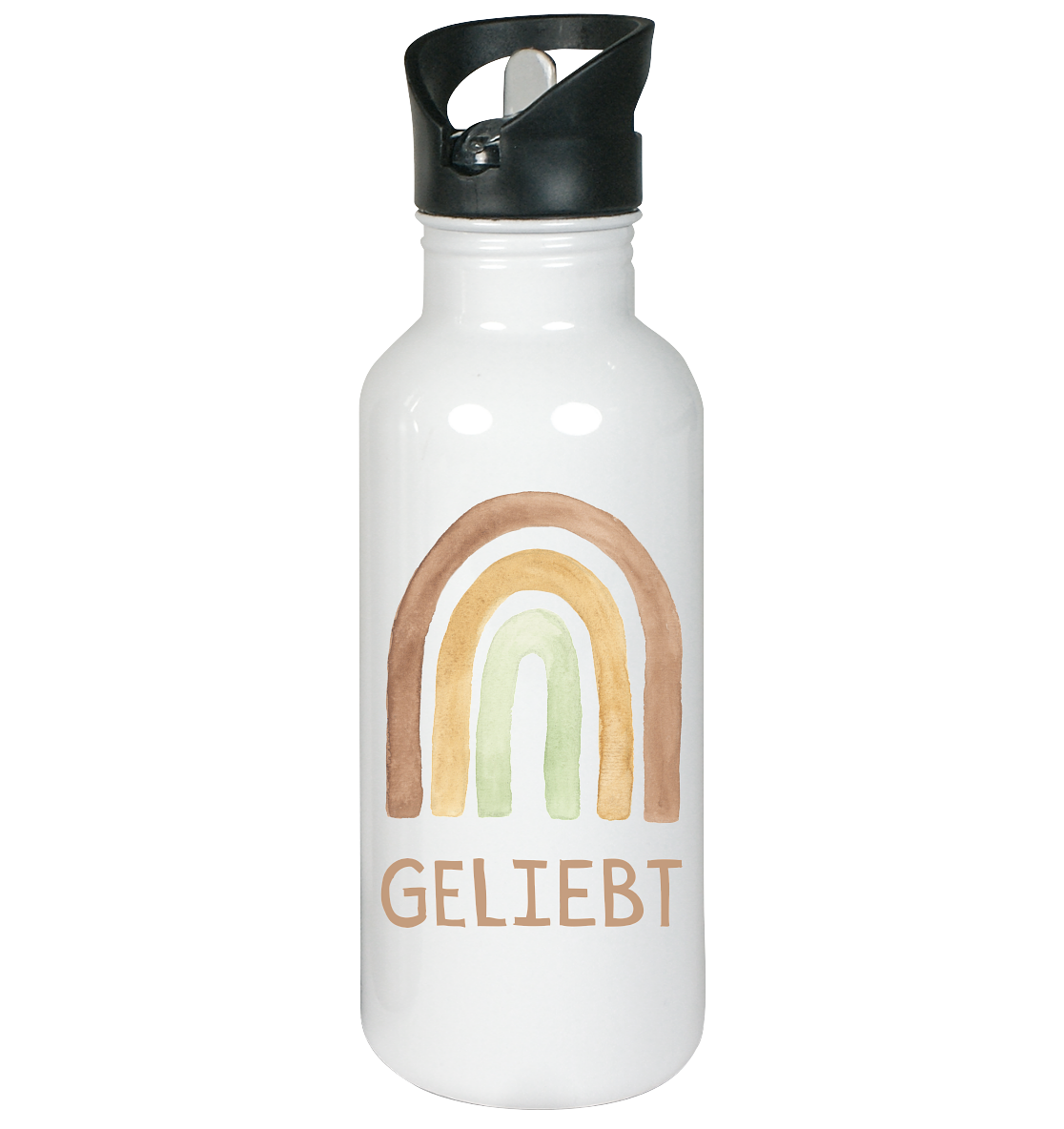Geliebt Regenbogen grün - Edelstahl-Trinkflasche - wertvoll und geliebt 