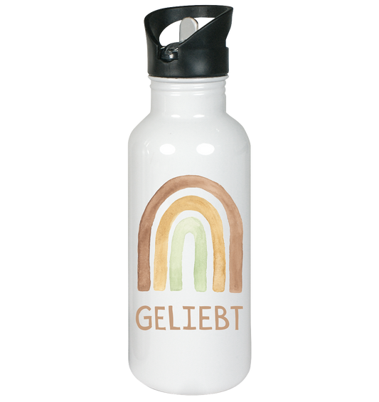 Geliebt Regenbogen grün - Edelstahl-Trinkflasche - wertvoll und geliebt 