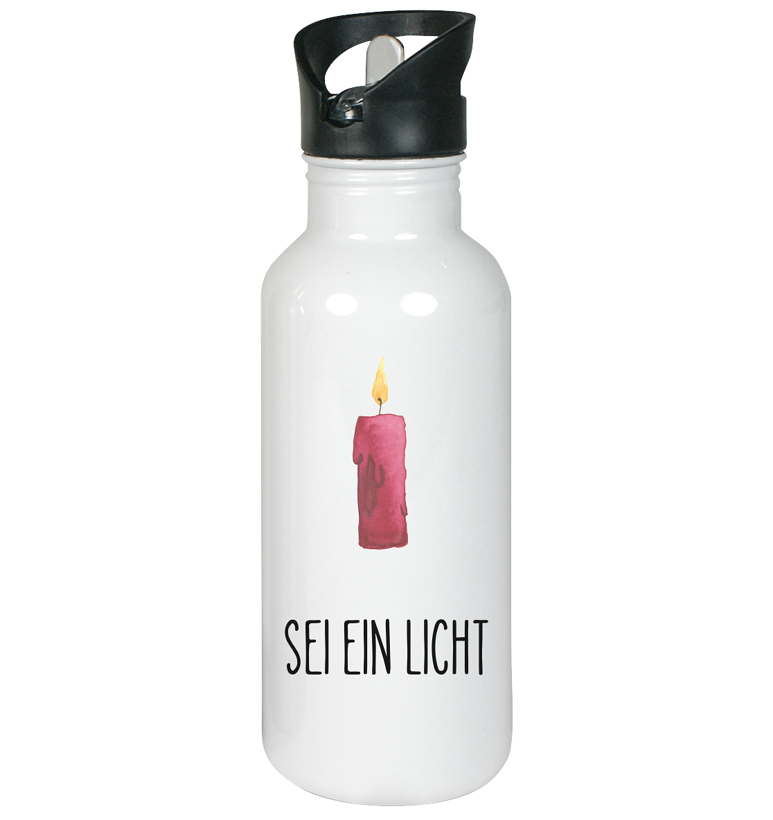 Sei ein Licht - Edelstahl-Trinkflasche - wertvoll und geliebt 