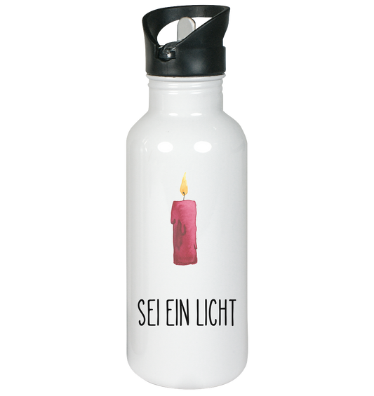 Sei ein Licht - Edelstahl-Trinkflasche - wertvoll und geliebt 