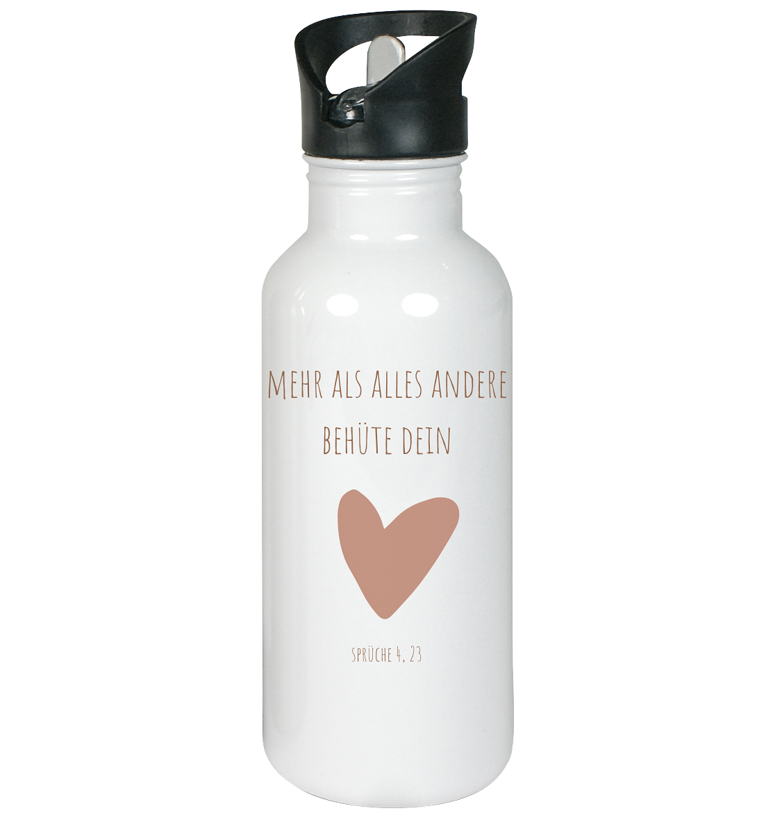 Behüte dein Herz - Edelstahl-Trinkflasche - wertvoll und geliebt 