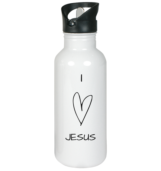 I love Jesus - Edelstahl-Trinkflasche - wertvoll und geliebt 