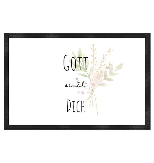 Gott sieht Dich - Fußmatte 60x40cm - wertvoll und geliebt 