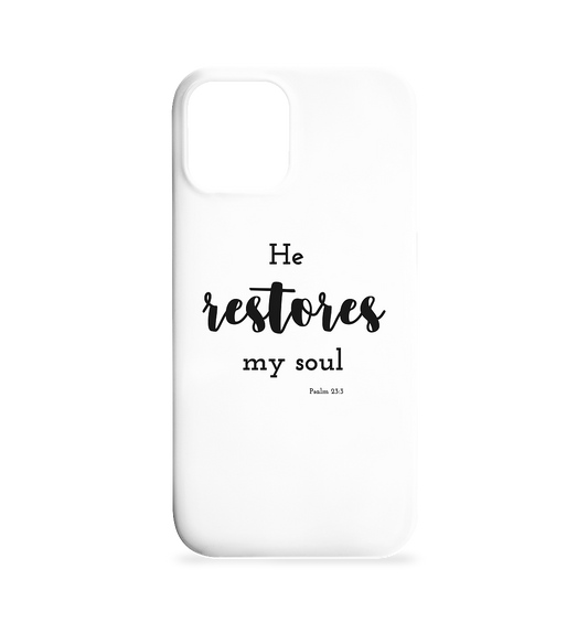 He restores my soul - Iphone 12 / 12 Pro Handyhülle - wertvoll und geliebt 