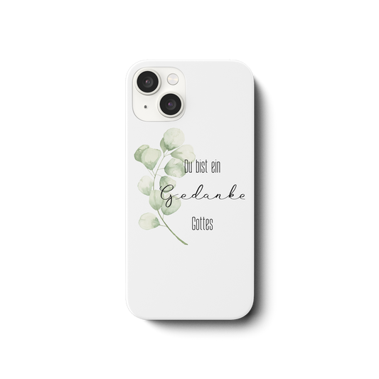 Du bist ein Gedanke Gottes - iPhone 14 Handyhülle - wertvoll und geliebt 