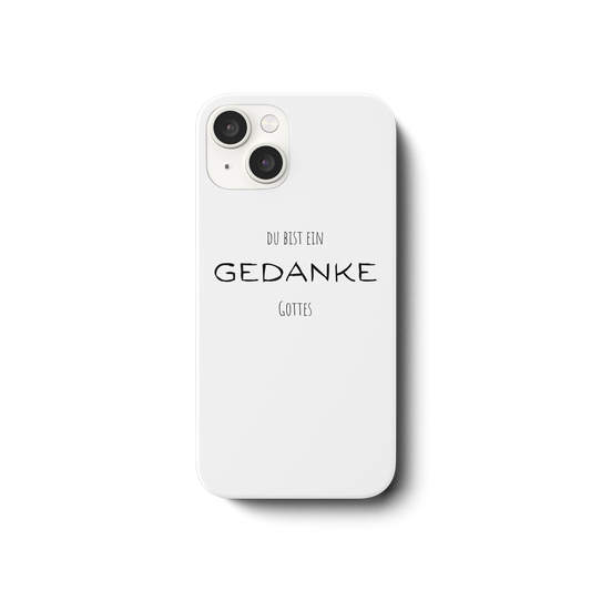 Du bist ein Gedanke Gottes - iPhone 14 Handyhülle - wertvoll und geliebt 