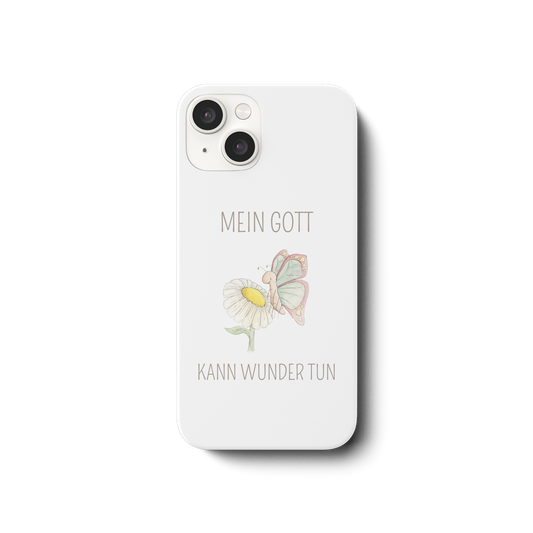 Mein Gott kann Wunder tun - iPhone 14 Handyhülle - wertvoll und geliebt 