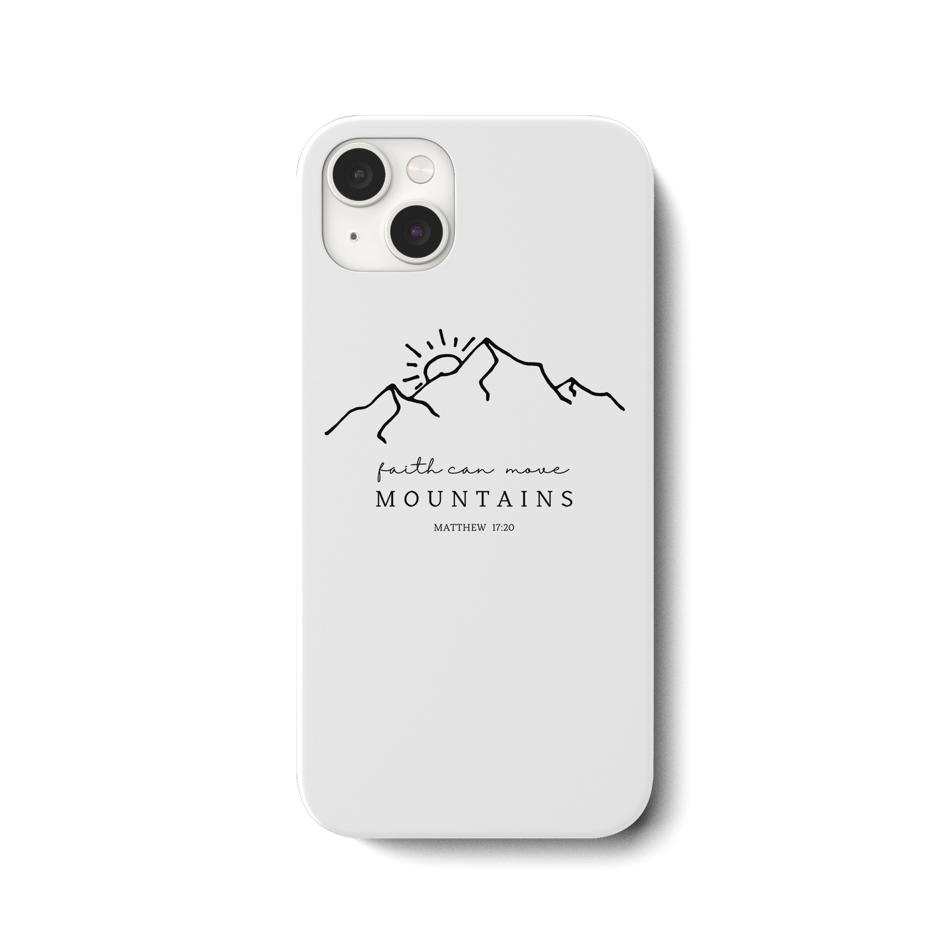 Faith can move mountains - iPhone 14 Plus Handyhülle - wertvoll und geliebt 