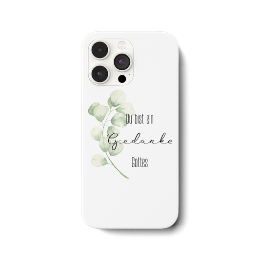 Du bist ein Gedanke Gottes - iPhone 14 Pro Max Handyhülle - wertvoll und geliebt 