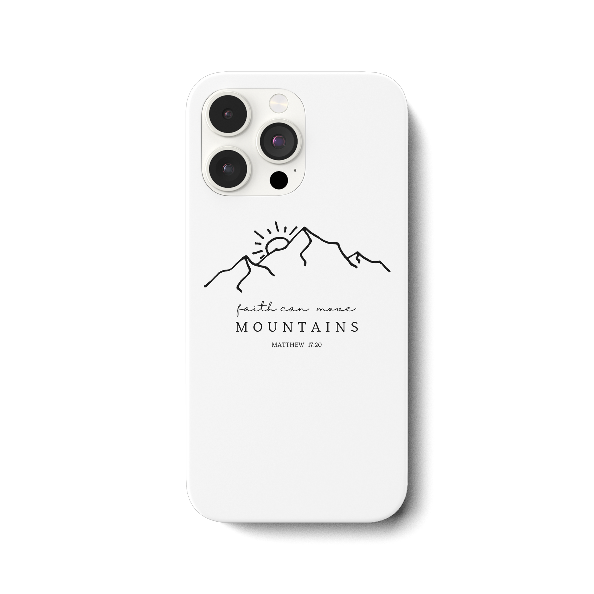 Faith can move mountains - iPhone 14 Pro Max Handyhülle - wertvoll und geliebt 