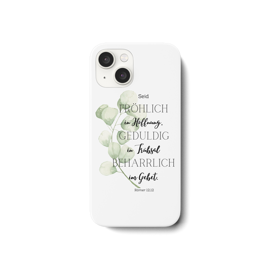 Römer 12,12 - iPhone 15 Handyhülle - wertvoll und geliebt 