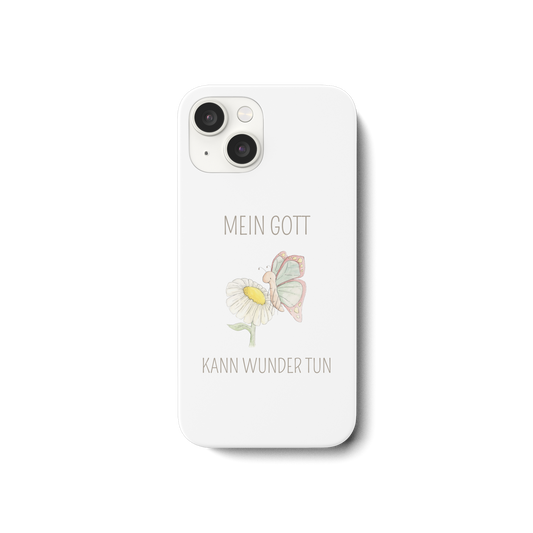 Mein Gott kann Wunder tun - iPhone 15 Handyhülle - wertvoll und geliebt 