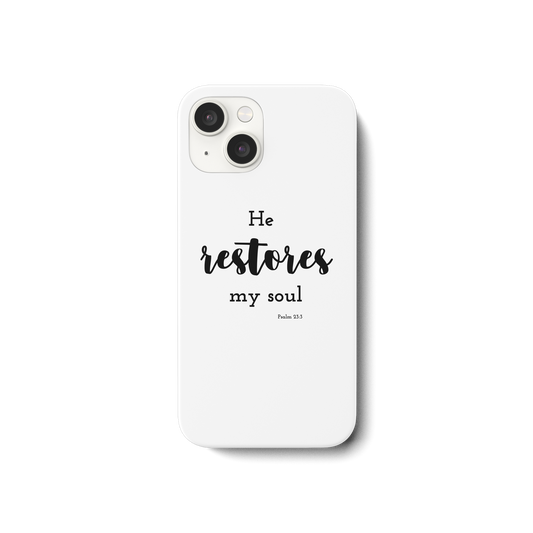 He restores my soul - iPhone 15 Handyhülle - wertvoll und geliebt 