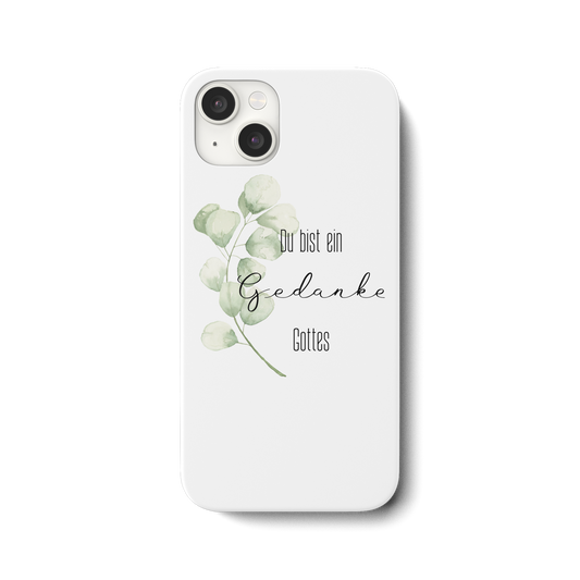 Du bist ein Gedanke Gottes - iPhone 15 Plus Handyhülle - wertvoll und geliebt 