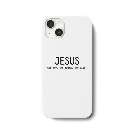 Jesus - the way. the truth. the life. - iPhone 15 Plus Handyhülle - wertvoll und geliebt 