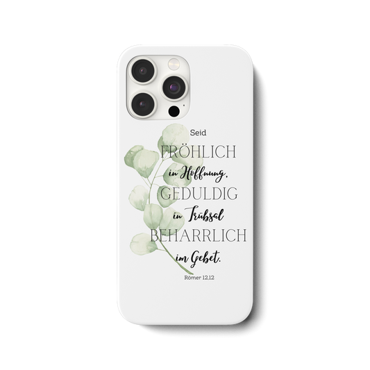 Römer 12,12 - iPhone 15 Pro Max Handyhülle - wertvoll und geliebt 
