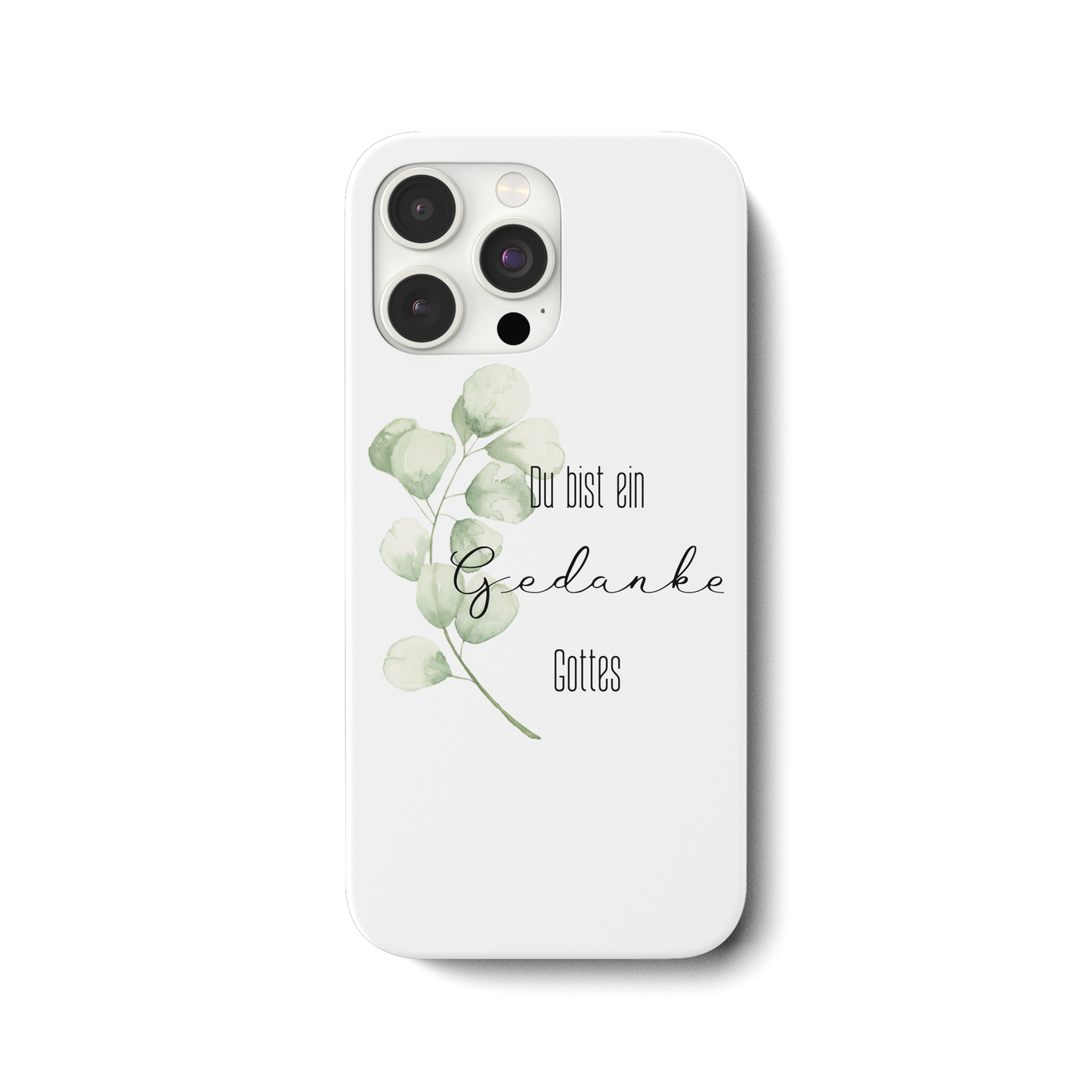 Du bist ein Gedanke Gottes - iPhone 15 Pro Max Handyhülle - wertvoll und geliebt 
