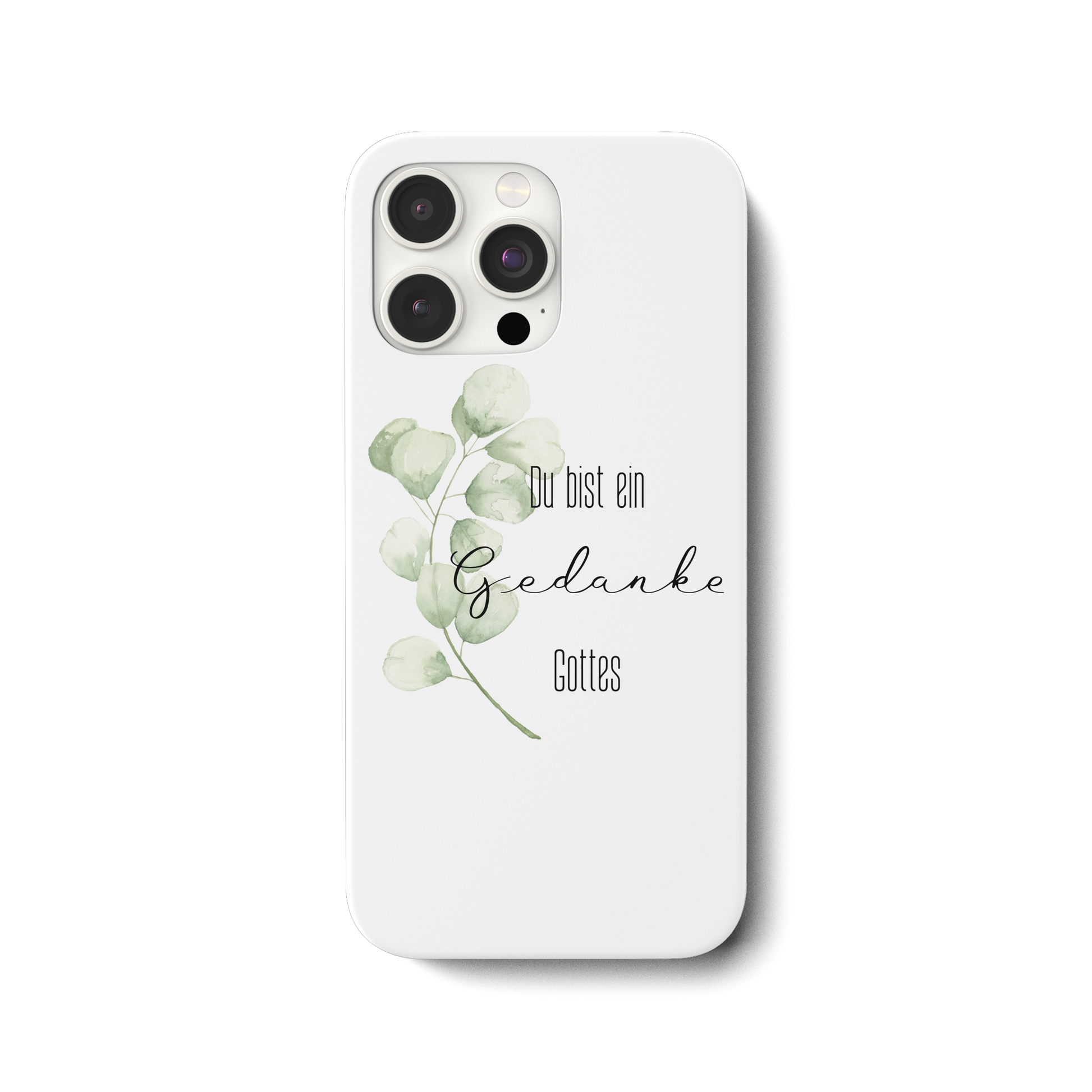 Du bist ein Gedanke Gottes - iPhone 15 Pro Max Handyhülle - wertvoll und geliebt 