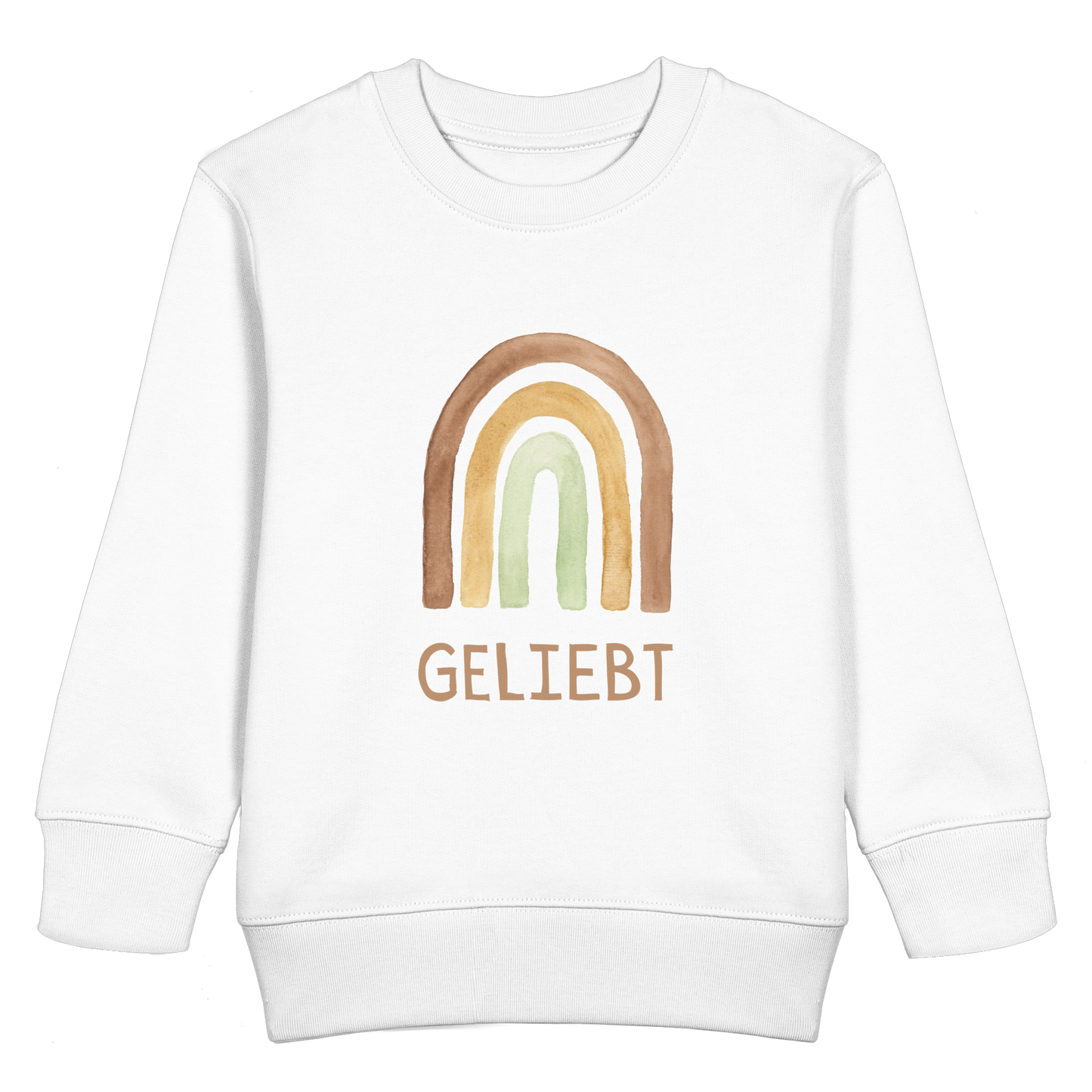 Geliebt Regenbogen grün - Kids Basic Sweatshirt - wertvoll und geliebt 