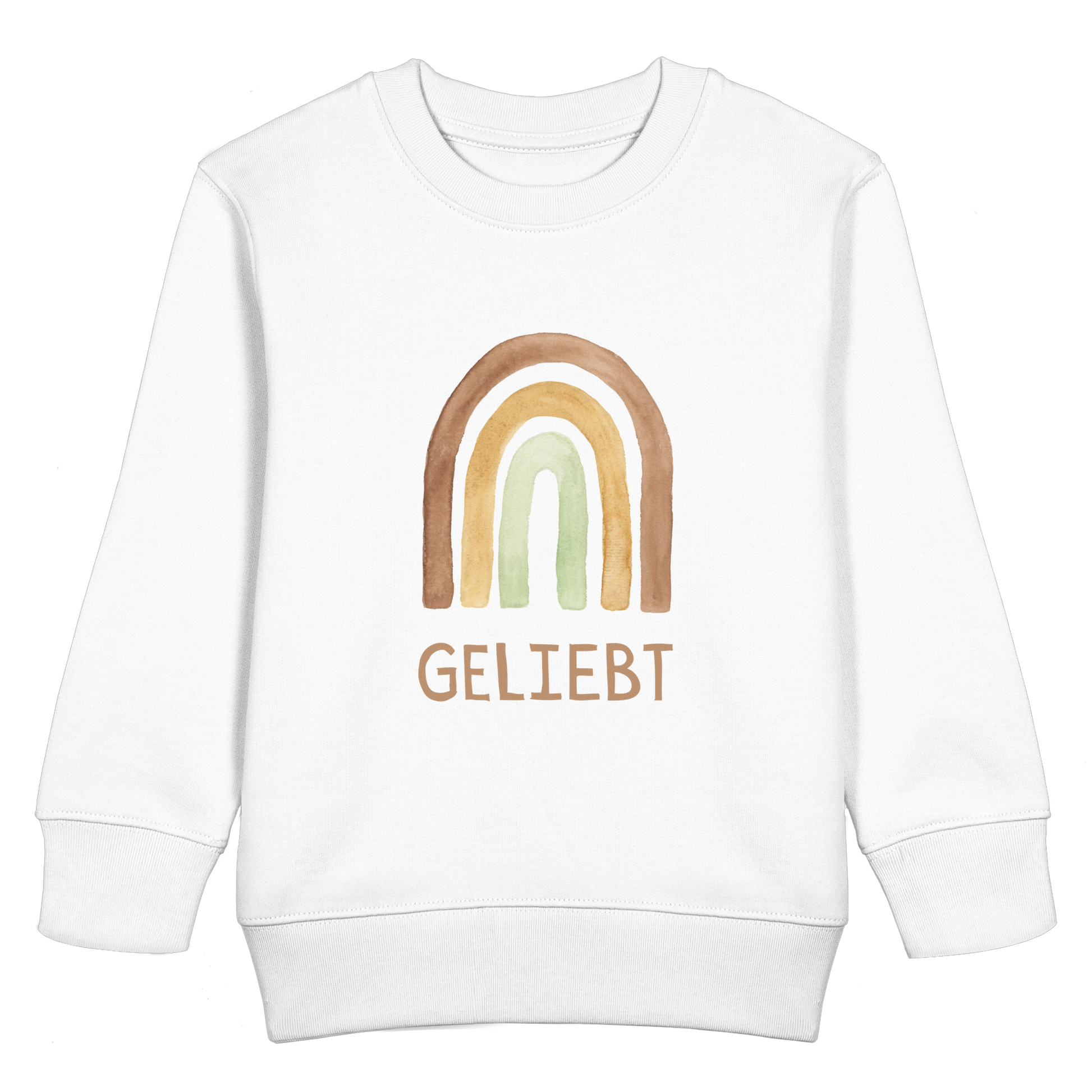 Geliebt Regenbogen grün - Kids Basic Sweatshirt - wertvoll und geliebt 