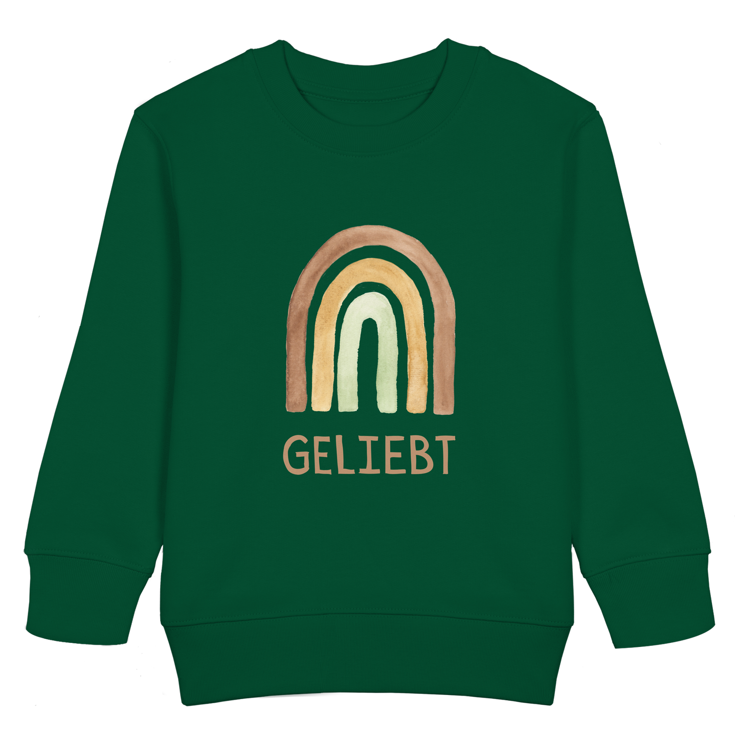 Geliebt Regenbogen grün - Kids Basic Sweatshirt - wertvoll und geliebt 