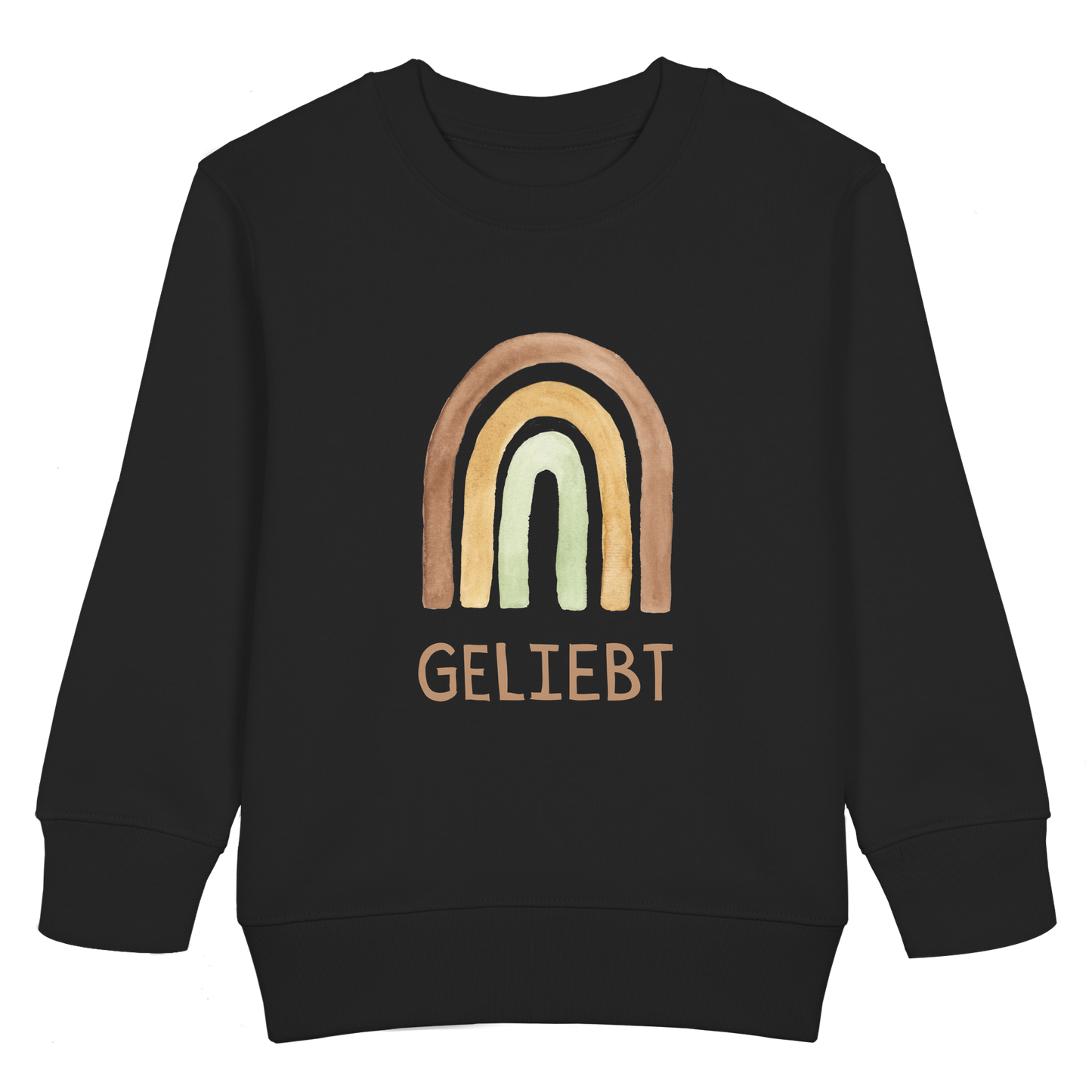 Geliebt Regenbogen grün - Kids Basic Sweatshirt - wertvoll und geliebt 