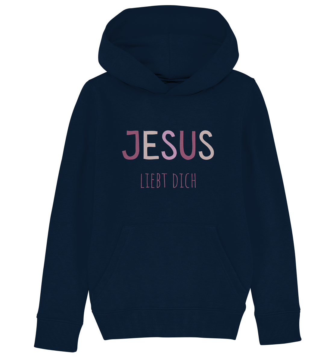 Jesus liebt dich Mädchen - Kids Organic Hoodie - wertvoll und geliebt 