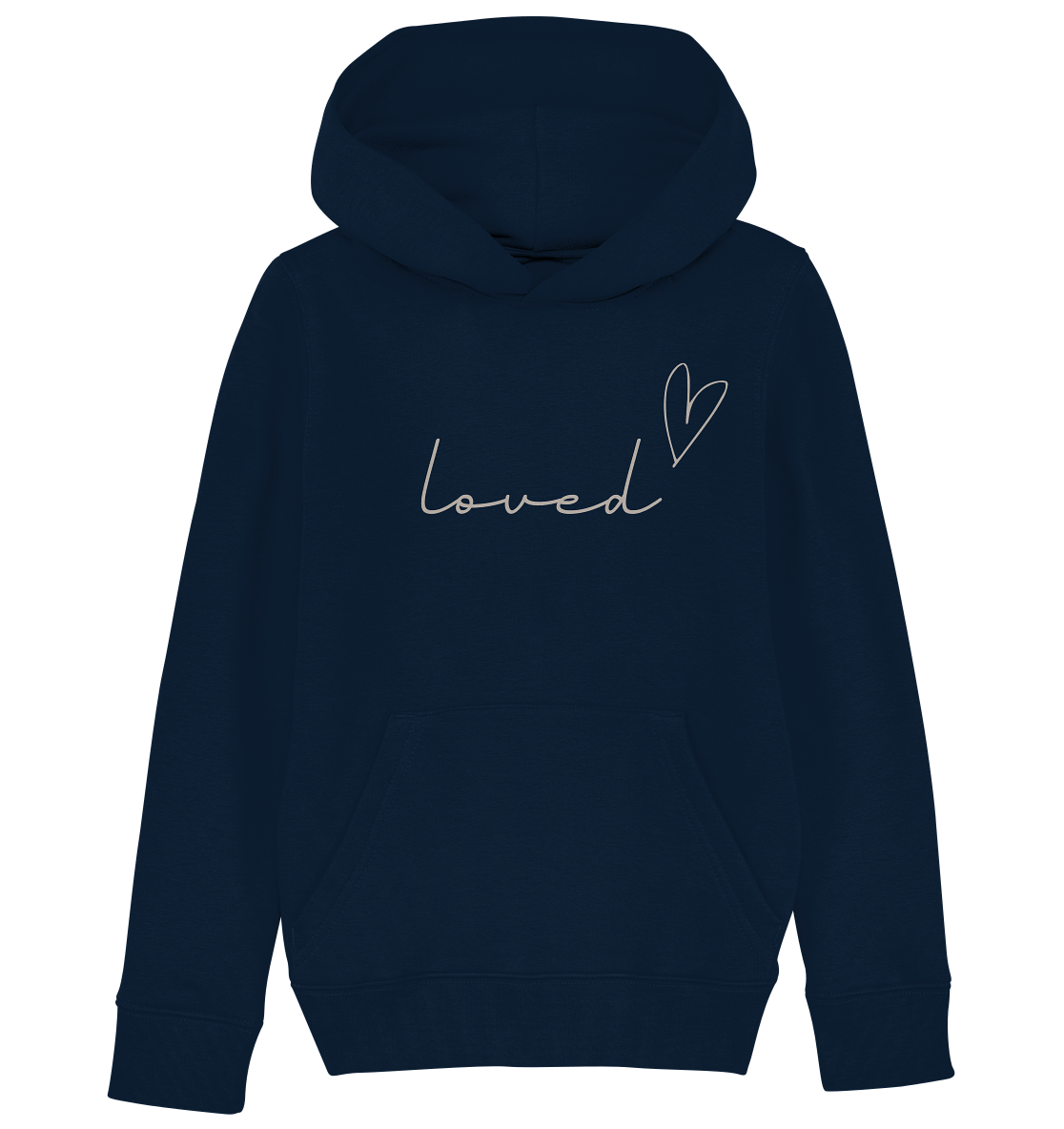 loved - Kids Organic Hoodie - wertvoll und geliebt 